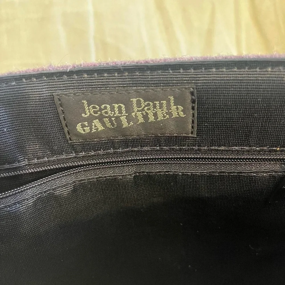 Jean Paul Gaultier purple fuzzy wool purse - Picture 3 of 8